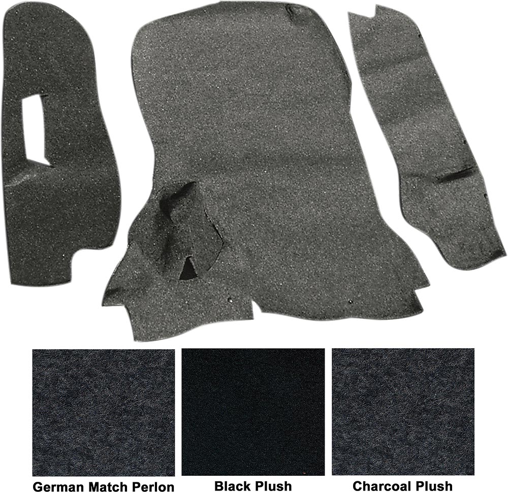 Porsche® Plush Black Trunk Carpet Kit, 1986-1989 (911/930)