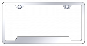 License Plate Frame, Blank Cut-Out Wide Bottom [227010]
