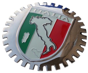 Grille Badge, Italia - Italy Country Outline