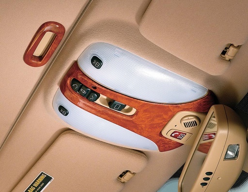 [218347] Mercedes® Overhead Map Light Cover, Burlwood, 1-Hole Sensor, 2000-2006 (220)