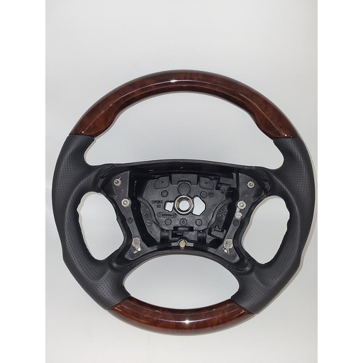 [223314] Mercedes® Steering Wheel, Sports Style, Burlwood & Black Leather, 2003-2008 (230)