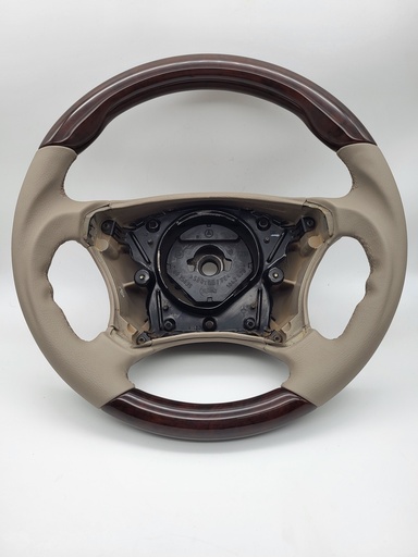 [223324] Mercedes® Steering Wheel, Ergonomic Style, Burlwood & Stone Leather, 2003-2006 (220)