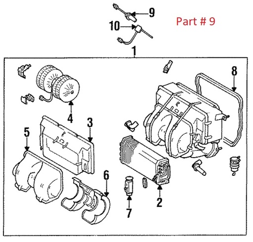[236918] Mercedes® Ambient Temperature Sensor, 1984-1993 (124, W129, W140, W201)