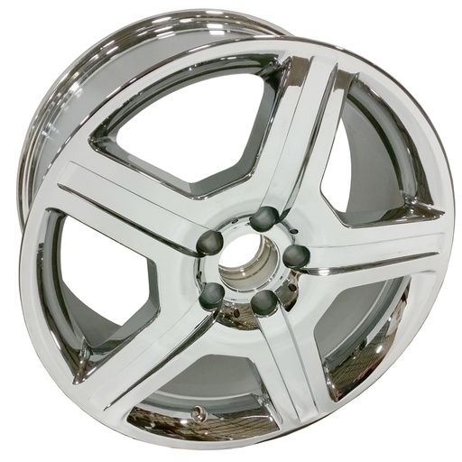 [242668] Mercedes® Euromeister® Chrome Wheel,  18" X 8.5", Five-Spoke (35mm Offset)