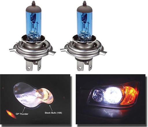 [306332] Headlight 60/55 Watt 9003 H4 Super White Bulbs