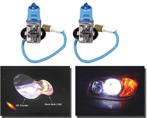 [306341] Headlight 55 Watt H3 Super White Bulbs