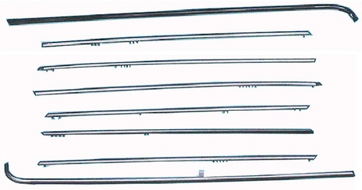 [247770] Mercedes® 9-Piece Body Side Molding Kit, Sedan & Wagon, 1977-1985 (123)