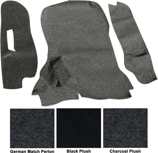 [222637] Porsche® Plush Black Trunk Carpet Kit, 1986-1989 (911/930)