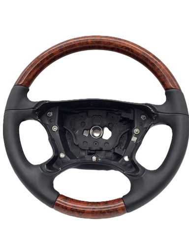[224770] Mercedes® Steering Wheel, Classic Style, Leather, Burlwood & Black, 2003-2008 (230) 230-882-08-11