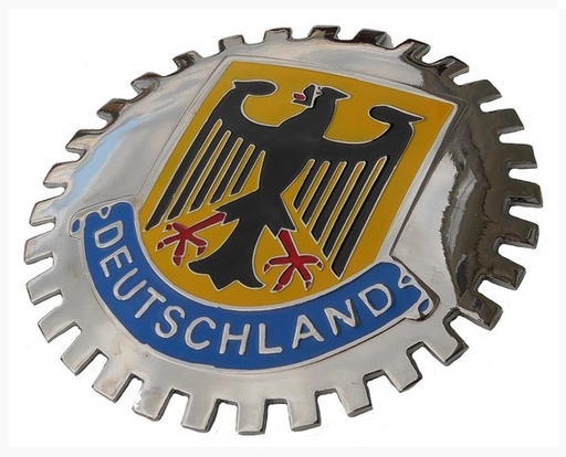 [219929] Germany - Deutschland Eagle Grille Badge, 3-3/4"