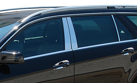 [400424] Mercedes® B-Pillar Cover, Stainless Steel, E-Class Sedan, Set of 6, 03/2002-3/2009 (211)