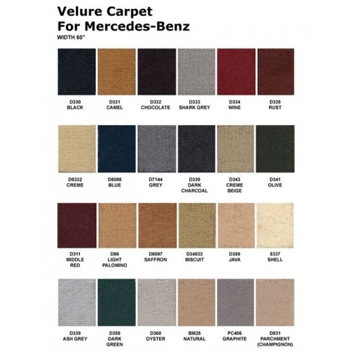 Mercedes® Interior Carpet Kit, 1986-1991 420SEL Sedan, Velour Black (126) [400460]
